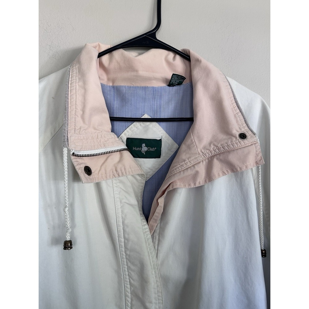 Vintage Hunt Club Cream Windbreaker Anorak Jacket Martha Stewart Look LARGE - Picture 7 of 16